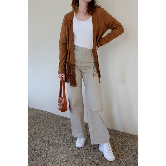 MARFINNO CARAMEL FRINGE JACKET - SIZE L - Picture 7 of 9